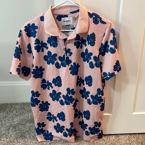Goodfellow & Co Kids Polo with Pink and Blue Floral Design
